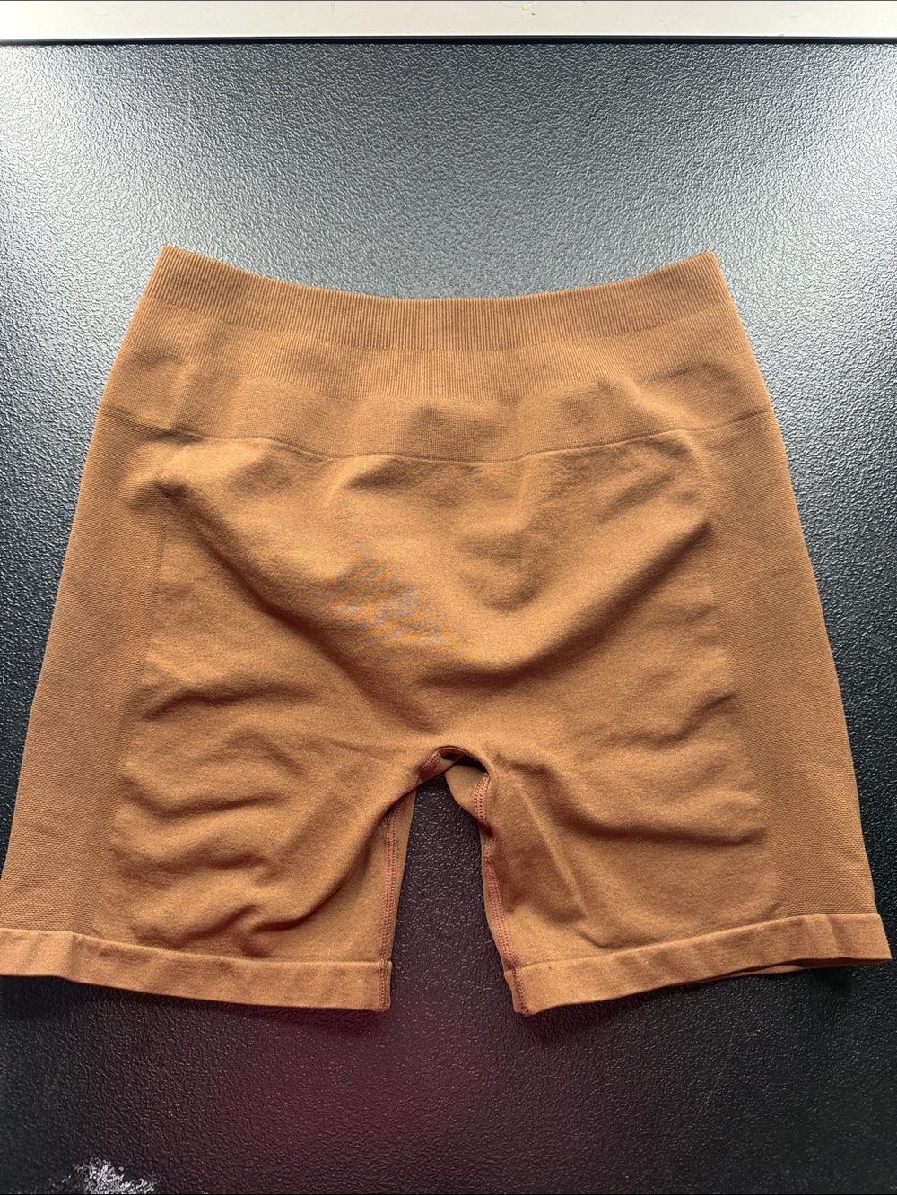 High-Waist Seamless Women’s Bike Shorts — Brown